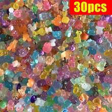 10/30/60pcs Various Luminous Mini Resin Animal Mushroom Figurines Miniature Figurines Ornament For Fairy Garden Accessories Aquarium Landscape Bonsai Decoration
