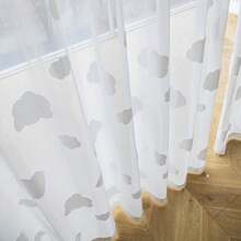 2pcs Floral Embroidered Sheer Curtains, All-In-One Decorative Rod Pocket Luxury Style Window Drapes, Suitable For Bedroom, Living Room, Dining Room, Balcony, Bathroom, Hallway, Villa And Other Home Decor