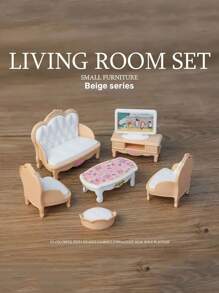 Mini Dollhouse Furniture Set, Suitable For Bedroom, Living Room And Bathroom Decor | Ideal Christmas/Halloween Gift, Dollhouse Miniatures. Mini Furniture Set, Fit For Doll House - Bedroom, Living Room, Kitchen, Bathroom Accessories - Holiday Gifts, Christmas, Halloween