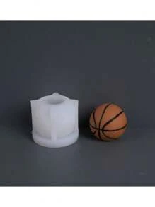 1 pièce Moule en silicone de bougie 3D en forme de football, basket-ball, rugby, volley-ball, baseball