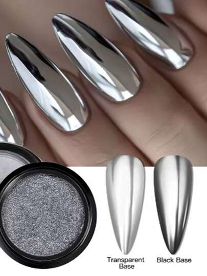 一套金色铬镜美甲粉，金属金色闪粉美甲颜料，包含1支眼影棒和粉