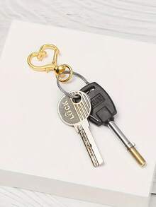 10/20/50PCS Heart-Shaped Keychain Rotating Lobster Keyring, Couple Keychain, Alloy Material, With Rotating Hook, For Christmas Festival, Love Decoration - Heart Shaped Keychain - View 4