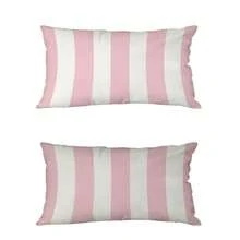 2pcs Modern Pink And White Striped Pillow Covers, 30x50cm, Soft Polyester Waist Cushion Case With Zipper, Washable, Decorative Pillowcase Suitable For Various Room Types - Single-Sided, No Insert - Pink - View 12