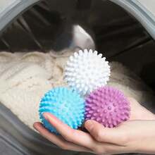 1/3/6pcs Random Color, Reusable Laundry Ball, Laundry Ball For Washing Machine, Fabric Softener Ball, Laundry Drying Ball, Anti Knot Tying Laundry Ball, Fluffy Laundry Balls, Clothes Hair Adsorption Removal, Reduce Wrinkles In Clothes, Cleaning Supplies, Household Gadgets, Bathroom Supplies, Laundry Supplies, Laundry Tools And Accessories