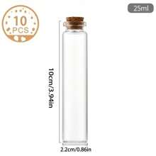 6/10 Stücke tragbare Mini Flaschenaufbewahrung, praktische korkverschlossene Gläser, hochdicht kompakte Glasflaschen