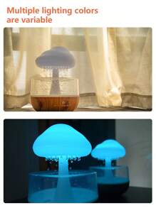 Rechargeable Energy Storage Color Cloud Humidifier, Cloud And Rain Diffuser, Raindrop Aroma Diffuser, 7 LED Lights, Droppable Essential Oil Diffuser, Rain Cloud Night Light, Used For Relaxing Room Decoration, Small Night Light, Sleep Light, Listening To The Sound Of Raindrops, Essential Oil Diffuser, Air Humidifier For Bedroom, Home, And Office