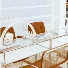 مصباح أظافر LED قطعة واحدة، طاولة LED بطول 40 سم، نصف هلالي للمكتب، مع شريط لاصق ثابت، قابس USB، مصباح أظافر لإضاءة الطرافة المكتبية والتطريز والجمال في صالون التجميل