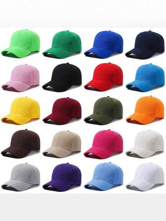 1pc Unisex Simple Casual Solid Color Baseball Cap, Lightweight Breathable Adjustable Brim Hat For Outdoor Sports, Driving, Shopping, Travel, Sun Protection, Suitable For Daily Use