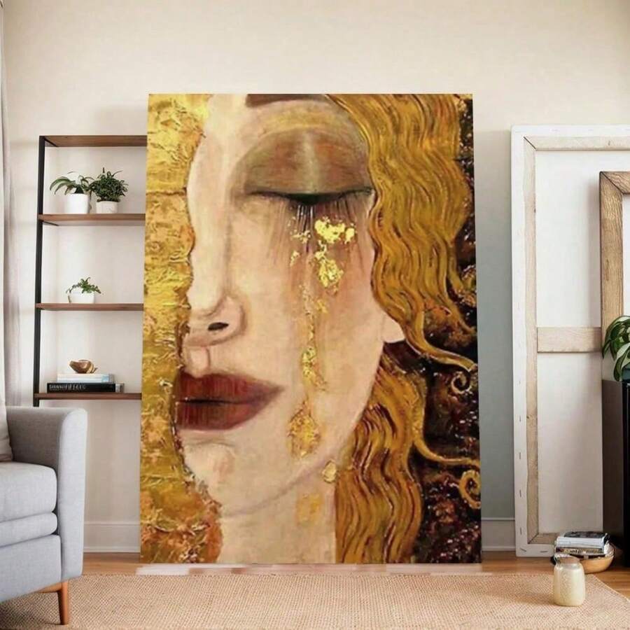 1pc Canvas Wall Arts Freya's Tears Print Posters For Bar Living Room Bedroom Office International Style Canvas Painting Optional Frame ,Wall Art With Frame - Multicolor - View 1