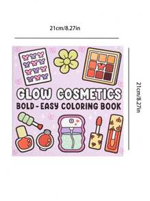 1pc Glow Cosmetics :Easy 52pagaColoring Book For Adults And Teens, Colouring Book Super Cute Designs Of Cozy, Hygge Spaces For Relaxation (Cozy Spaces Coloring) .Adult Stress Relieving Coloring Book With The Theme Of Stress Relieving Coloring Book