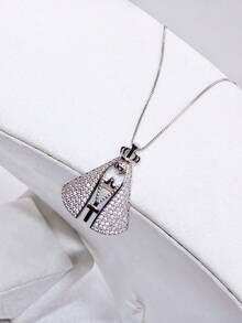 Gold Necklace With Our Lady Of Aparecida Pendant - 銀色 - 查看 4