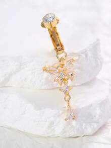 1 件假肚脐蝴蝶吊坠，非真穿孔，夹式肚脐珠宝礼物，适合女性 - 眼睛 - 查看 2