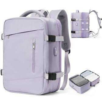 多功能女士商务旅行背包，可扩展大容量 16/17.3 英寸笔记本电脑包，送给女性的礼物