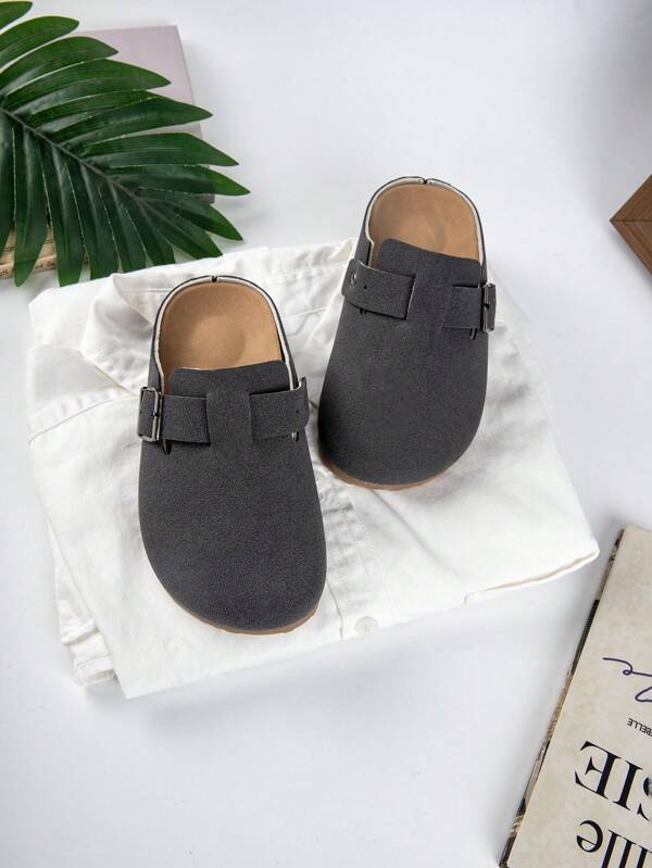 Soft Cork Platform Slide Sandals, Retro Casual Slip-On Closed Toe Mules For Summer