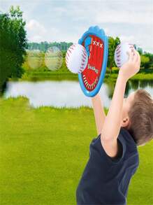 Juego de pelotas pegajosas con objetivo luminoso - Conjunto de 6 pelotas de succión y guantes con objetivo luminoso, juguete deportivo para niños mayores de 3 años (para uso en interiores y exteriores) Labobo
