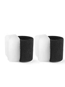 2 piezas de Separador de dedos de silicona, transpirable, suave, antideslizante, color negro, para lavar a mano únicamente, para diversos tipos de calzado