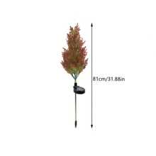 1/2 peças Luzes em Forma de Árvore de Pinheiro Alimentadas por Energia Solar, Decorações Coloridas para Pátio Externo com Estacas de Metal Ajustáveis, Perfeitas para Decoração de Jardim no Natal e Dia dos Namorados, Decorações de Pátio Solares