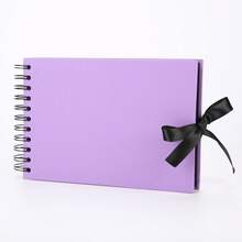 Álbum de fotos A5 para álbum de recortes, accesorios para libros de invitados de 6 pulgadas, 60 páginas negras, libro de recortes, libro de recuerdos para Baby Shower, viaje azul PLSC - Azul - Ver 8