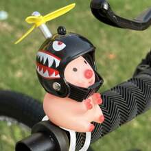 1 Stück süßer Schweinskopf Motorrad/Fahrrad Lenkerdekor, kreatives personalisiertes Geschenk, modischer Schwein Helm, Motorrad Zubehör
