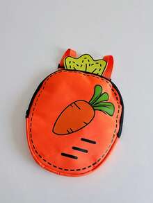 1pc New Versatile Carrot Backpack With Contrast Color, Creative And Waterproof For Outdoor Use