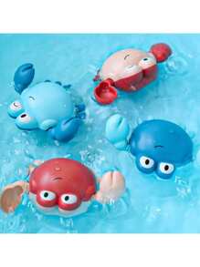 Juguetes de baño para niños, juguetes de agua para nadar, juguetes de baño para bebés (los ojos del cangrejo son aleatorios). Patitos de goma, juegos educativos, juguetes para piscina de chapoteo para niños, juguetes sensoriales, juguetes para recién nacidos, navidad, tortuga, delfín, pez payaso, elefante, pingüino, juguetes de animales de baño, juguetes para ducha y bañera, regalos de juguetes de aspersión para niñas pequeñas, suministros de baño, juguetes para bebés de 2 años, regalos de cumpleaños, accesorios para bebés, artículos esenciales, regalos de Halloween