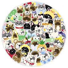 50pcs Cartoon Animal Bulldog Doodle Hand Painted Original Cute Dog Decorative Storage Box Picture Book Home Stickers Wall Decor Room Decor