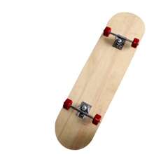 7-laags skateboard van blank esdoornhout, natuurlijke kleur, voor buiten, studenten, sport, creatieve doe-het-zelf-expressie, tekenen met de vrije hand, schilderen en kunstcadeaus. Inclusief verzending van willekeurige kleuren verf en wielen.