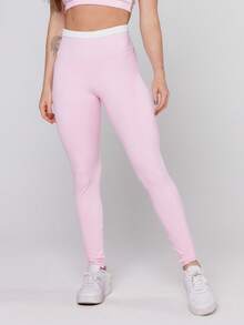 LOT FITNESS Women's Gym Set Baby Pink Top With White Cutout Elevate Fitness Leggings - Màu Hồng baby - Xem 9