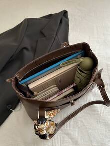 Túi Tote Đeo Vai Nữ Cao Cấp Đa Năng Sang Trọng Mới - màu nâu - Xem 10