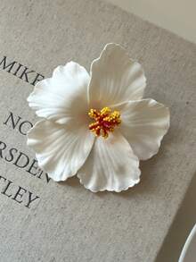 3个/1个装 女士蓝色、橙色、白色 7.5厘米/2.95英寸扎染仿花发夹，时尚百搭高端优雅简约纯色发夹，适合日常、休闲、派对、通勤、度假、扎马尾、盘发、洗脸、化妆等场合，可作发饰、发爪、发夹、发卡，也适合上学、大学、度假等场合，是女士发饰、头饰、发卡的理想之选。 - 彩色 - 查看 7