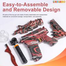 Elektryczny pistolet-zabawka M416 z żelowymi kulkami, szybko ładujący się, w żywych kolorach, letnia zabawka wodna na zewnątrz, idealna na imprezy przy basenie, bitwy na podwórku i rodzinną zabawę zespołową (bez żelowych kulek w zestawie)