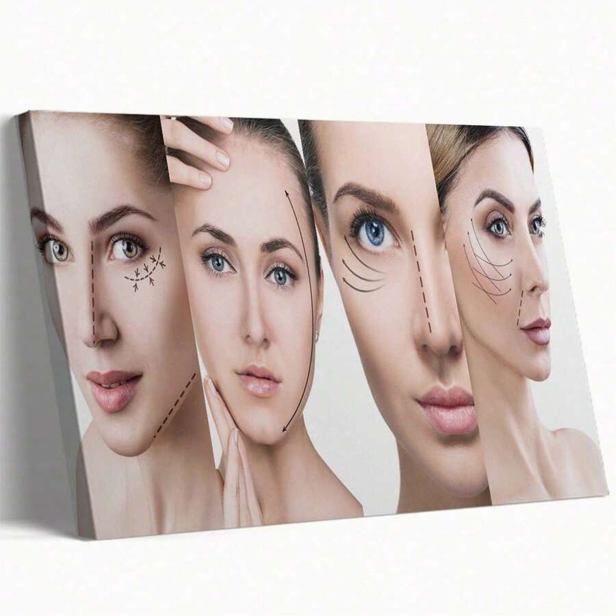 Cartel de impresión de lienzo para decoración de pintura de pared, adecuado para salón de belleza, cirugía plástica, hogar, oficina, dormitorio - Multicolor - Ver 1
