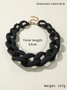 1pc Exaggerated Large Color Chain Necklace, Women Jewelry Gifts For Teachers