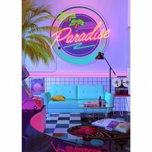 1PC Optional Frame Neon Synthwave Arcade Zone Dream Posters Canvas Painting Game Playroom Wall Art Picture For Cafe Club Room Home Decoration Reusable Frame ,Wall Art With Frame - Multicolor - View 190
