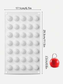 3D Sphere, High Cylinder, Half-Sphere Silicone Mold For Layered Coconut French Dessert Mousse Cake And Chocolate Baking - Silicone Ball Mold White - View 15