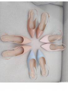 Sapatilha Feminina Slingback Estandarte Shoes, ponta fina