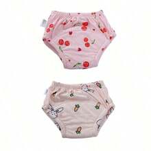 5pcs/Set Newborn Training Pants, Assorted Floral Patterns, Washable Lightweight Summer Potty Training Underwear, Reusable Cloth Diapers, Soft & Breathable, Suitable For Baby Boys And Girls, Essential Baby Item