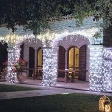 1pc 50/100/200/300LED Solar String Lights Outdoor Waterproof, 8 Modes Copper Wire LED Light String, Holiday Party Garden Decoration Light - Solar Copper Wire Light - View 7