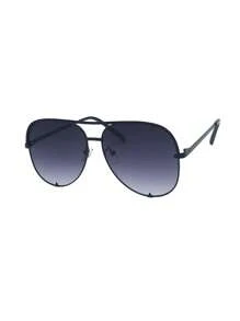 1 pièce Lunettes de mode à monture de pilote et verres dégradés pour femmes, parfaites pour la plage, les fêtes et les vacances d'été, les activités en extérieur et les voyages