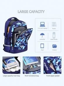 Conjunto de 3 piezas Mochila con estampado a cuadros de moda, cierre con cremallera, cabe portátil de 15.6", tela impermeable y duradera, gran capacidad con múltiples bolsillos, correas de hombro ajustables, adecuada para viajes, trabajo, escuela, vuelta al cole, regalo