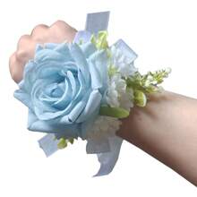 1 Stück Armband mit blauer Rosen Sternenhimmel Optik, Hochzeit Brautjungfer Party Feier Spitze Armband