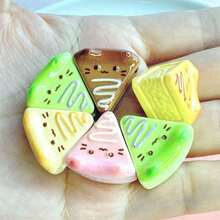 Simulation Triangle Cheese Cake Desserts Food Play Accessories Decor Model For DIY Pretend Play - Multicolor - View 10