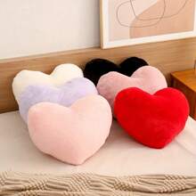 1PC Heart-Shaped Plush Pillow Soft Fluffy Pillow Sofa Bed Decorative Pillow Love Pillow Heart-Shaped Pillow Room Decor Home Decor Living Room Decor