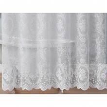 NOIR Gothic Vintage Shower Curtain With Valance For Goth Bathroom Decor - White With White Valance - View 3