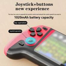 Handheld Game Console, Retro Gaming Player, Classic Mini Game Machine, 1020mAh Battery Capacity, Portable Gaming Device Supports TV Connection