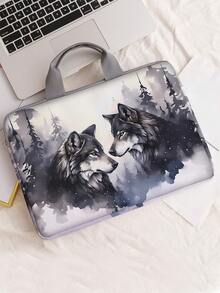 Funda para portátil con estampado animal, accesorios para bolsa de portátil, funda blanda para portátil, bolsa para portátil, bolsa de cuero para tablet PC, funda con cremallera para portátil, escuela y oficina de negocios - Multicolor - Ver 10