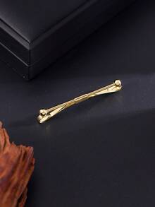 1 pieza Presilla para cuello de camisa metálica minimalista de moda, Sujetador de corbata, Broche de cadena espiral de una sola pieza - collarín - Ver 14