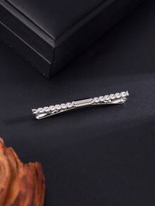 1 pieza Presilla para cuello de camisa metálica minimalista de moda, Sujetador de corbata, Broche de cadena espiral de una sola pieza - collarín - Ver 18