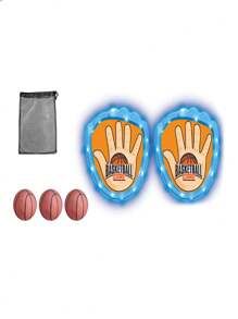 Juego de pelotas pegajosas con objetivo luminoso - Conjunto de 6 pelotas de succión y guantes con objetivo luminoso, juguete deportivo para niños mayores de 3 años (para uso en interiores y exteriores) Labobo