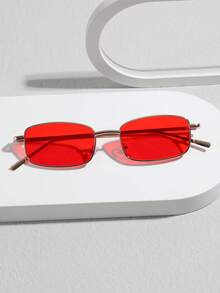 1 buc. Ochelari de soare retro pătrați pentru bărbați, cu ramă mică, la modă, pentru exterior